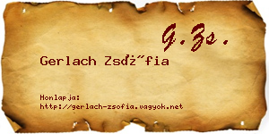 Gerlach Zsófia névjegykártya