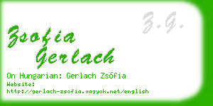 zsofia gerlach business card